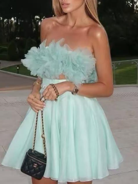 Blossom Strapless Crop Top & Mini Skirt Coord Set