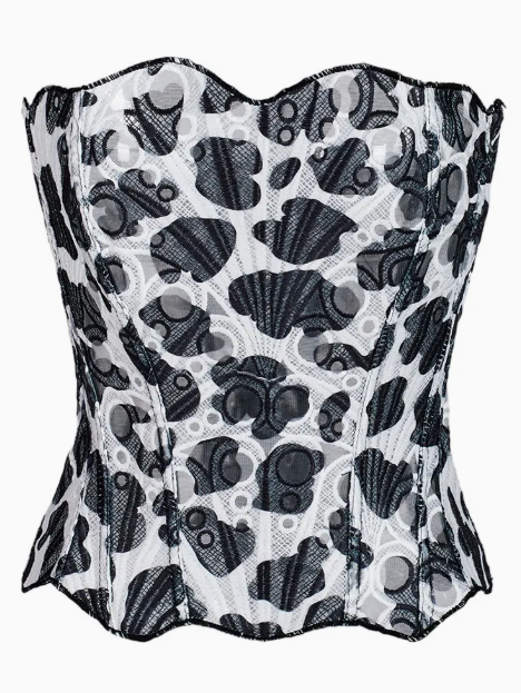 Valencia Mesh Lace Tie Back Tube Top