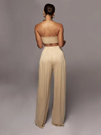 Knotty Bandeau Top & Pants Coord Set