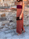 Evening Tube Slit Maxi Dress