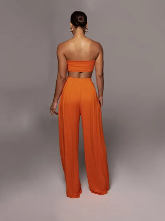 Knotty Bandeau Top & Pants Coord Set