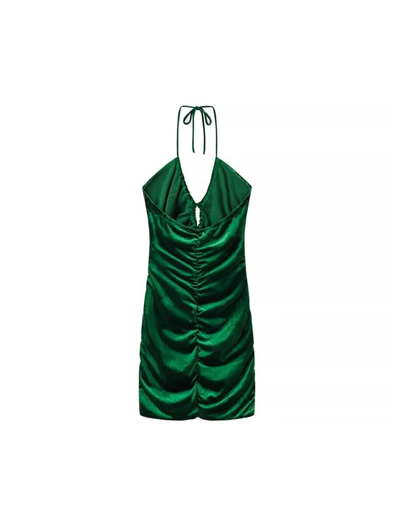 green velvet halter neck dress Neve Green Velvet Halter Dress