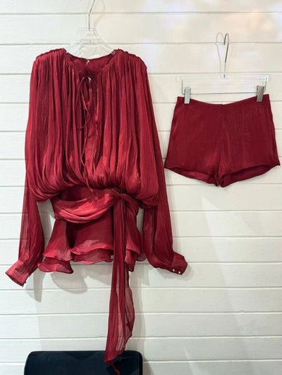 Lyla Bell Sleeve Ruffle Tail Dress with Shorts Coord Set