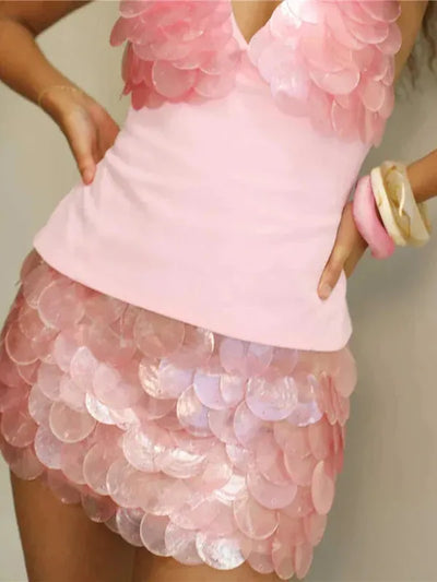 Coin Shell Mini Skirt