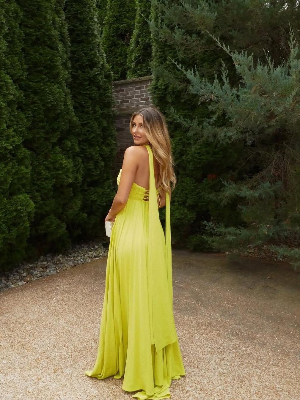 Krema Pleated Tube Maxi Dress with Scarf