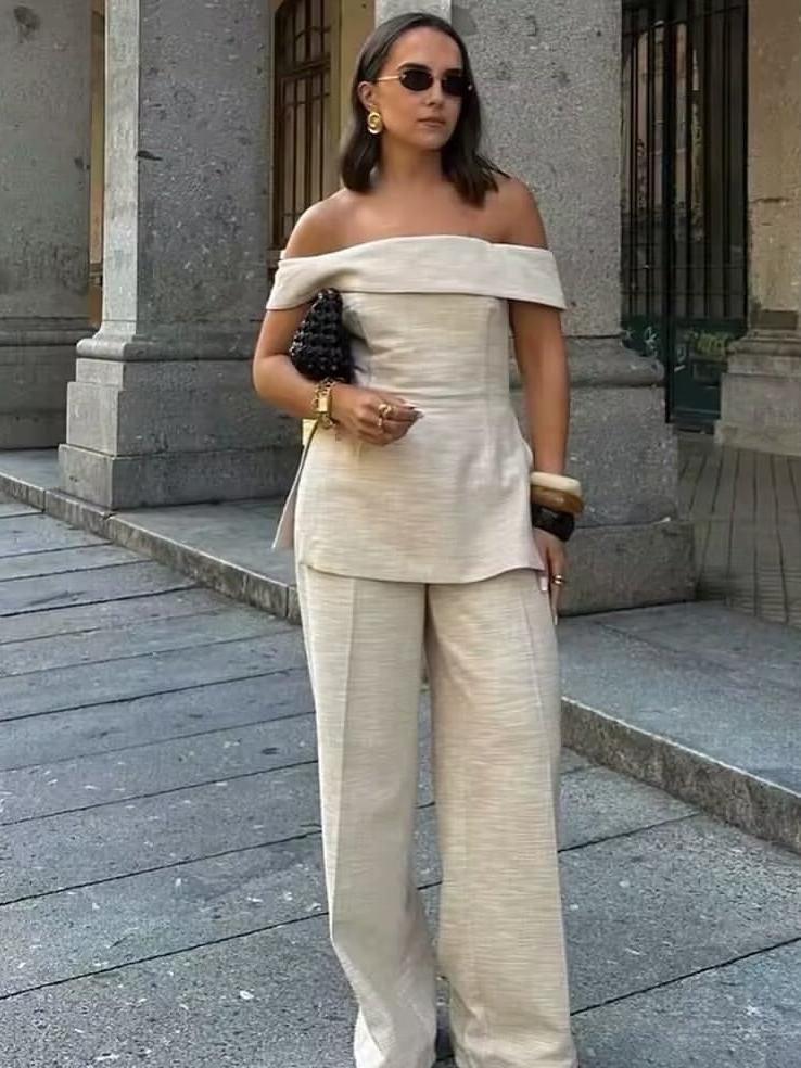 June Allure Strapless Top & Pants Coord Set