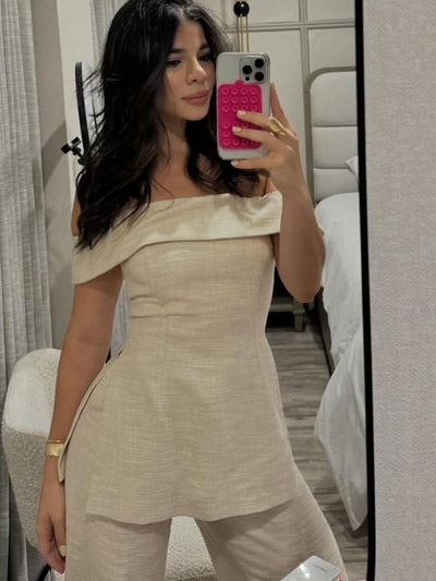 June Allure Strapless Top & Pants Coord Set