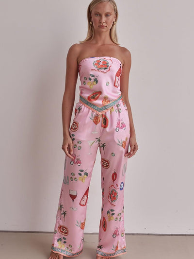 Costa Rica Bandana Tube Top & Pants Coord Set