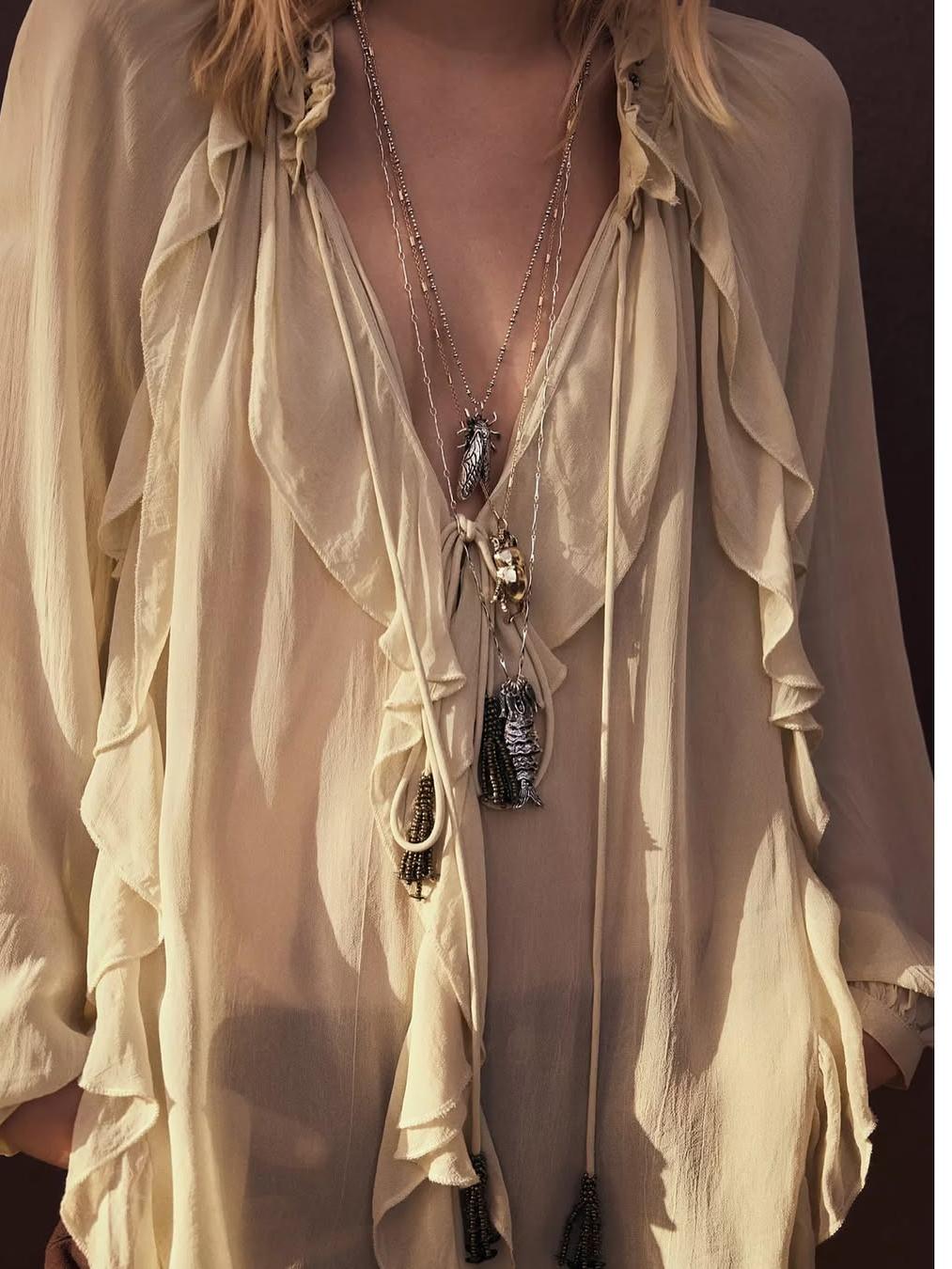 Boho Bell Sleeves Ruffle Blouse Top