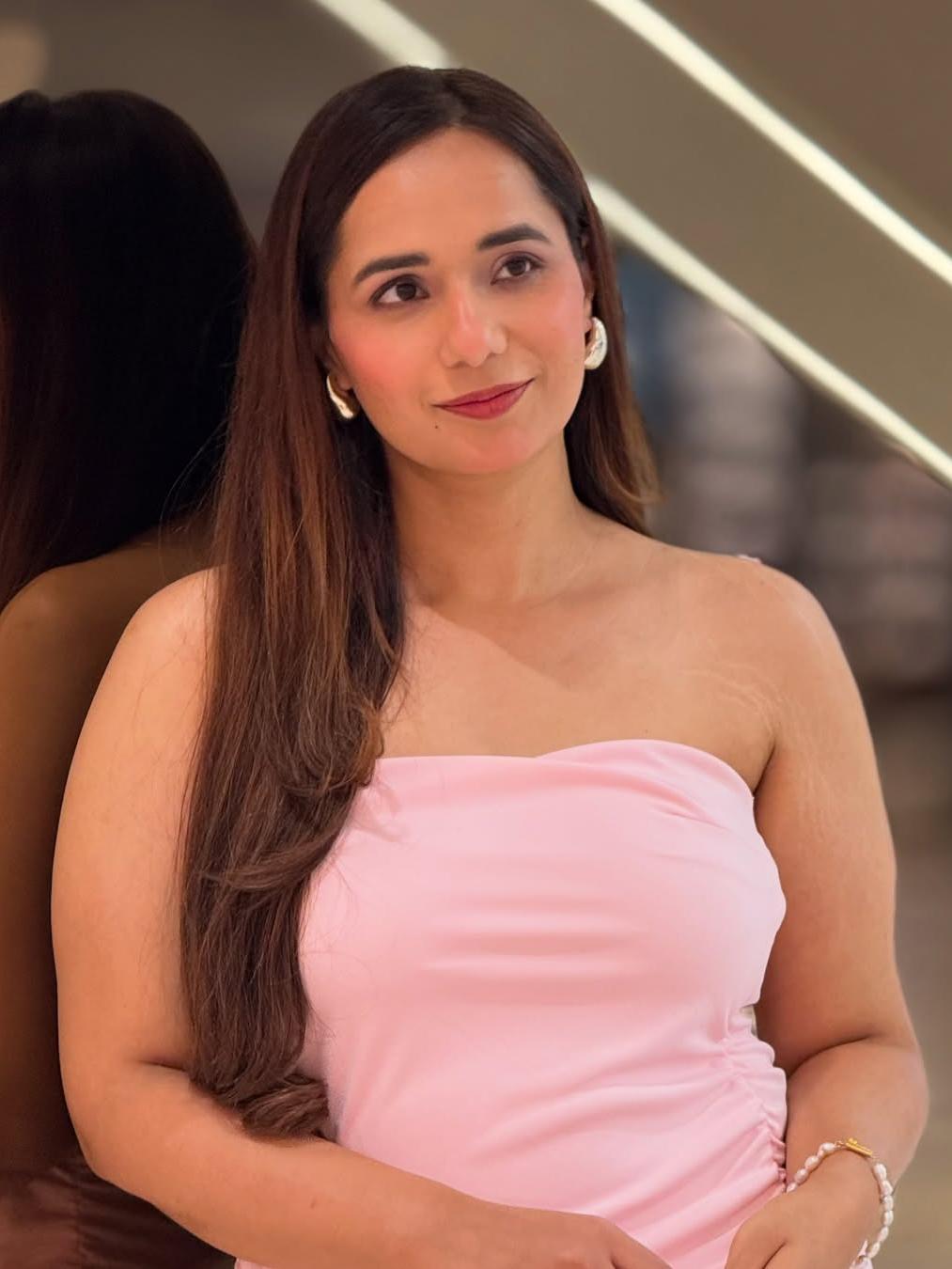 Pink Tube Teck Maxi Dress