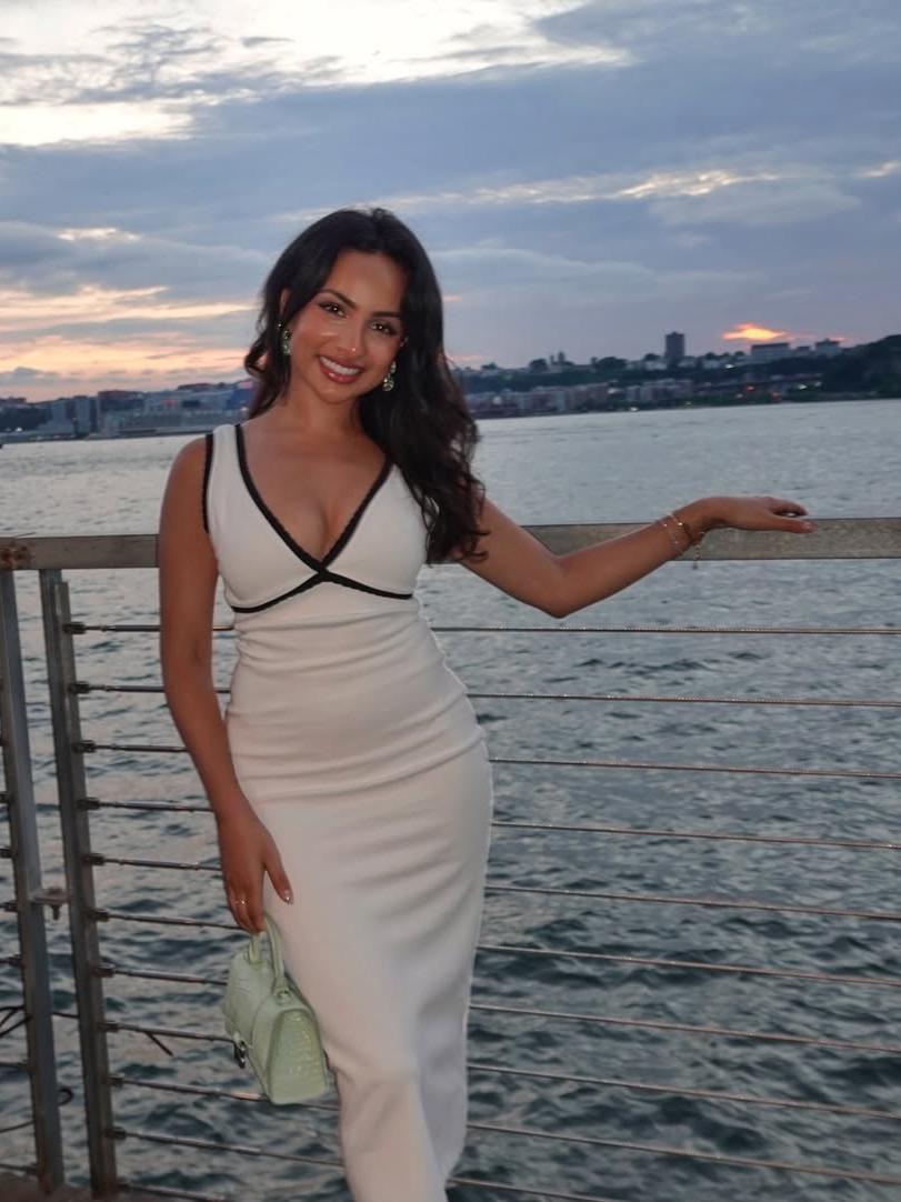 Sweetheart Neck Wide Strap Trim Midi Dress