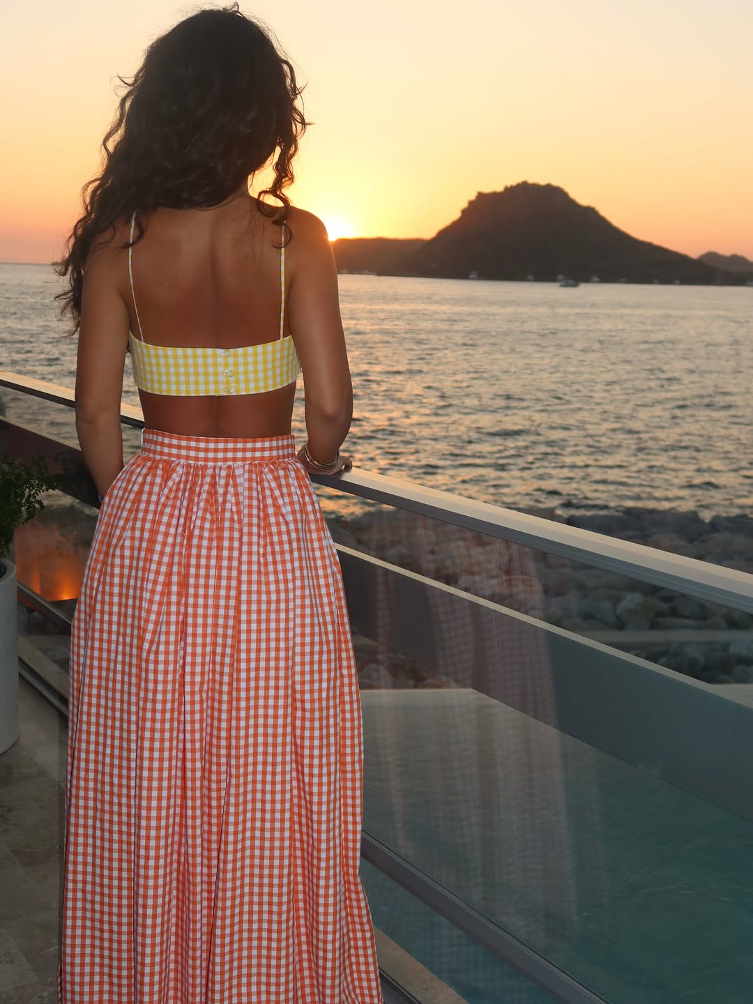 Gingham Print Cami Top & Skirt Coord Set