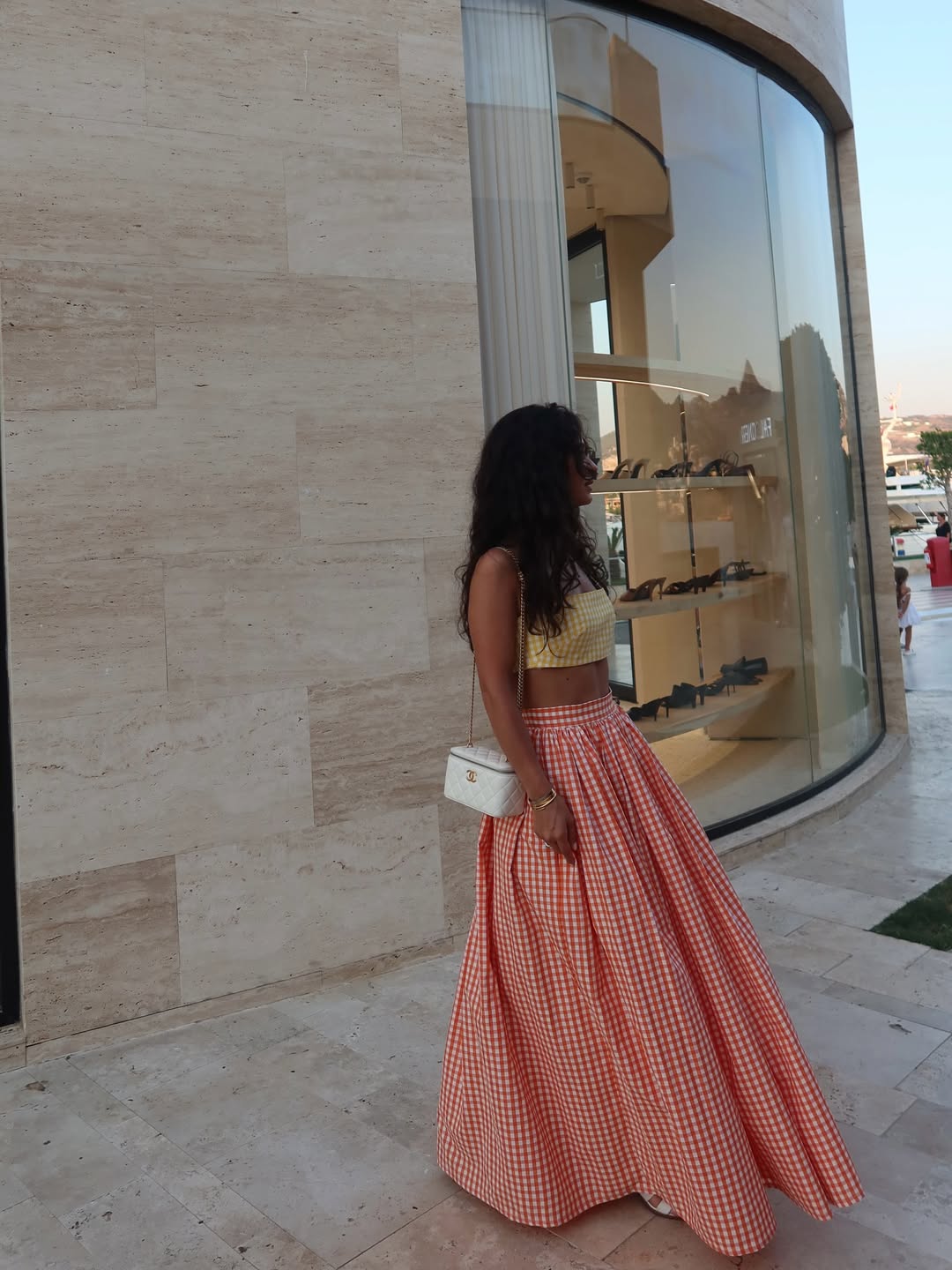 Gingham Print Cami Top & Skirt Coord Set