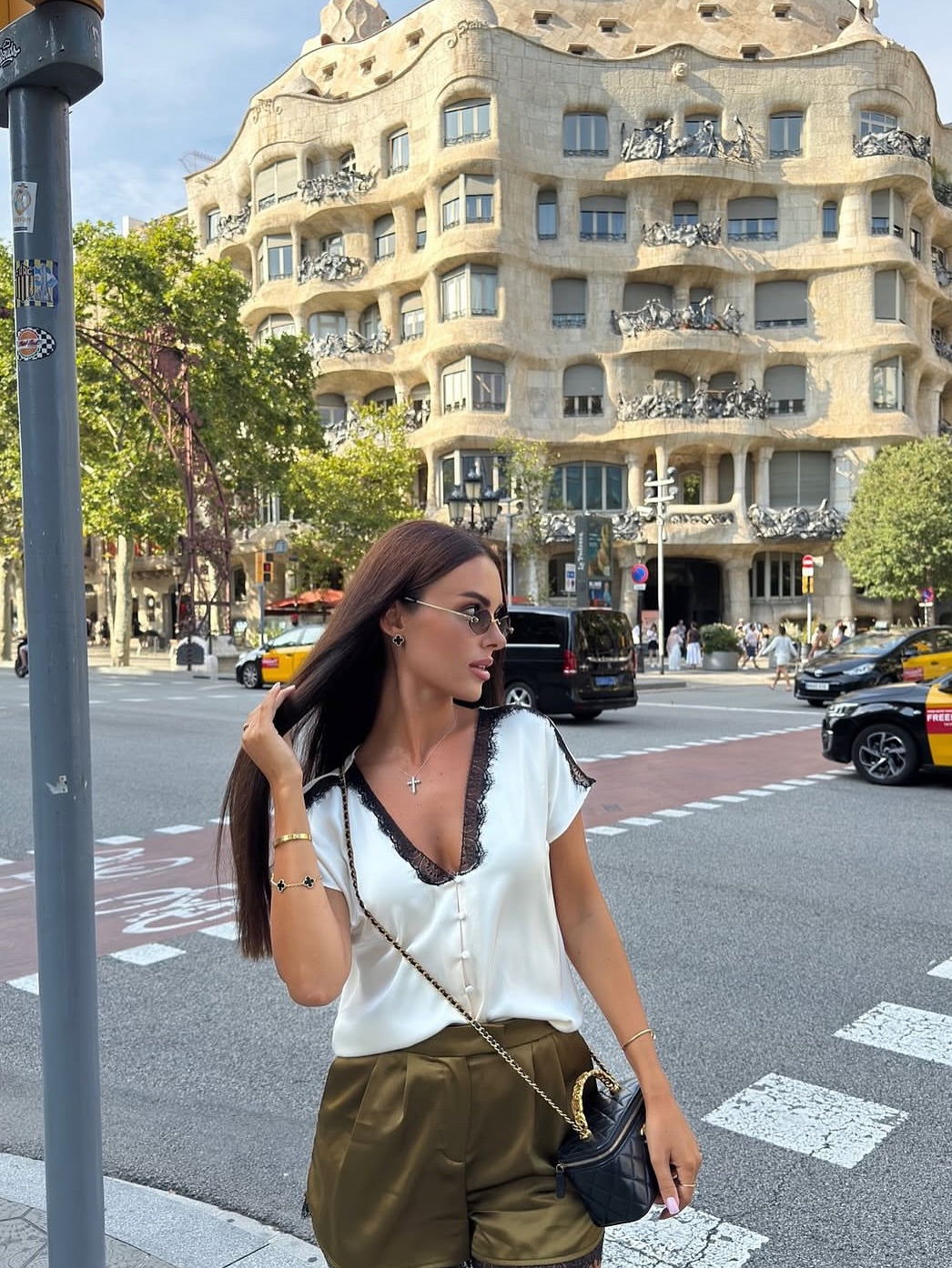 Camila Lacey Crop Top & with Shorts Coord Set