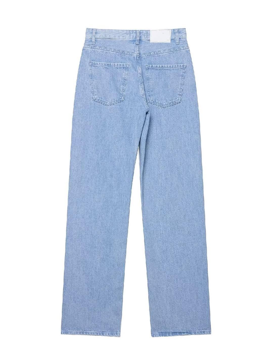 Patch Detailed Denim Jacket & Denim Pants Coord Set