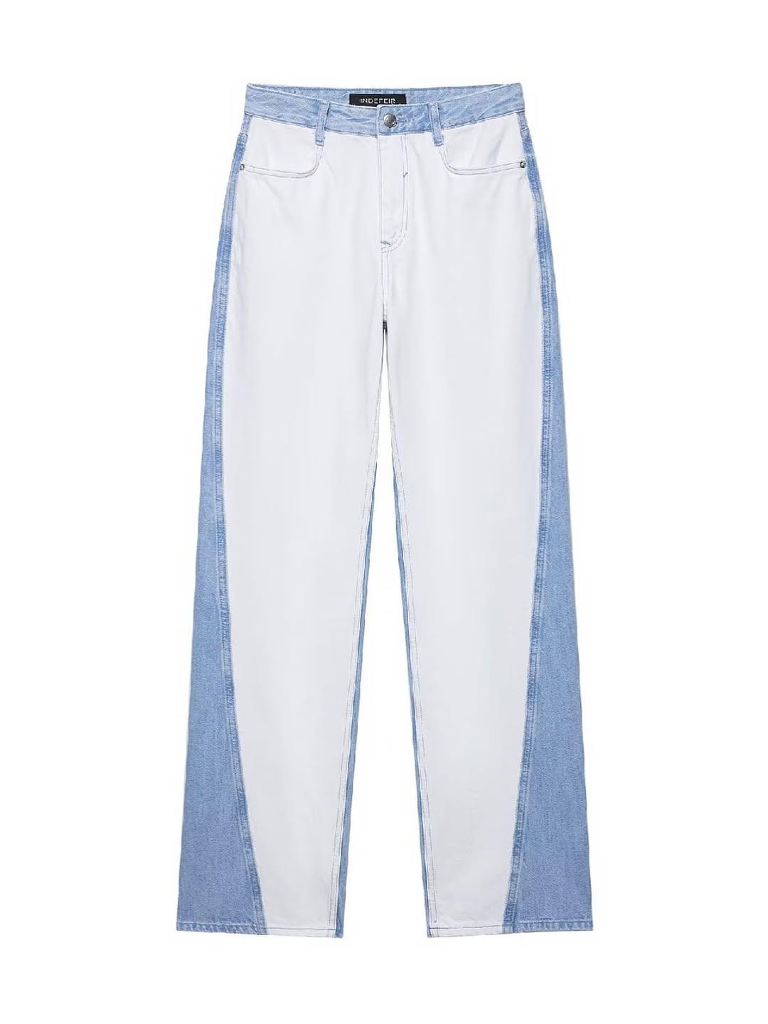 Patch Detailed Denim Jacket & Denim Pants Coord Set