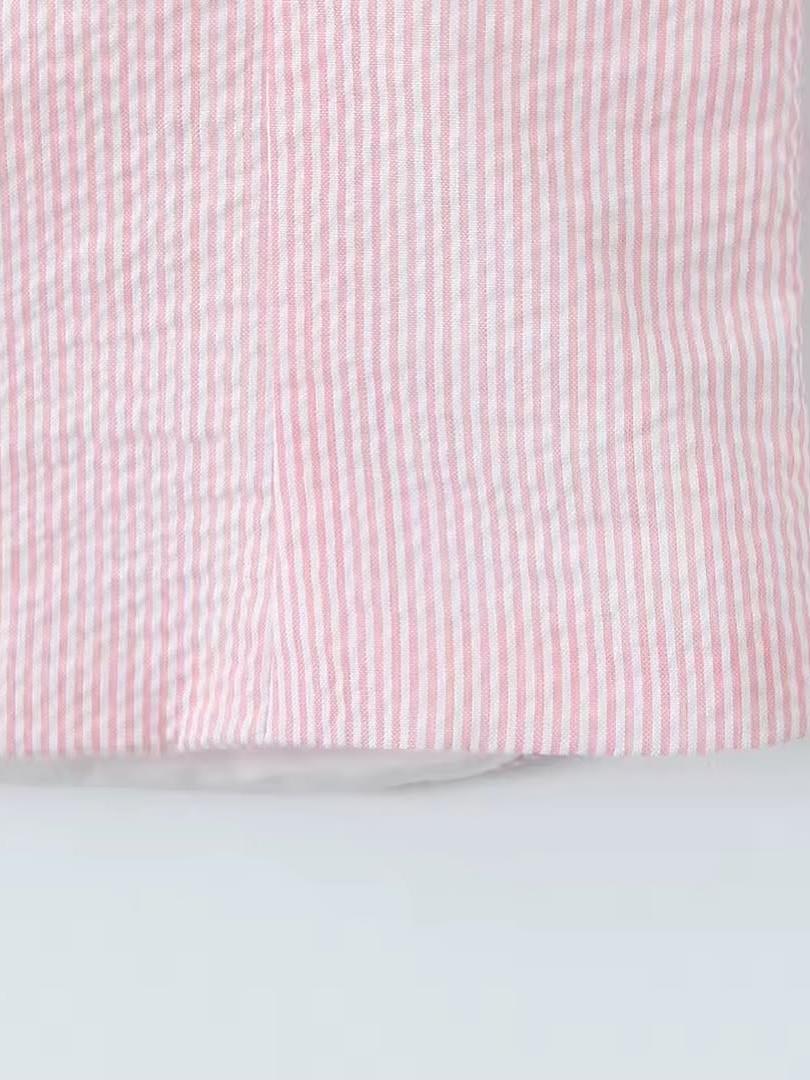 Striped Lace Bow Cami Top & Tied Skort Skirt Coord Set