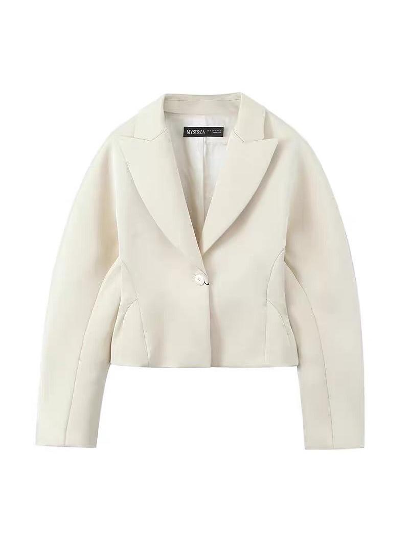 Crop Blazer & Wide Leg Pants Coord Set