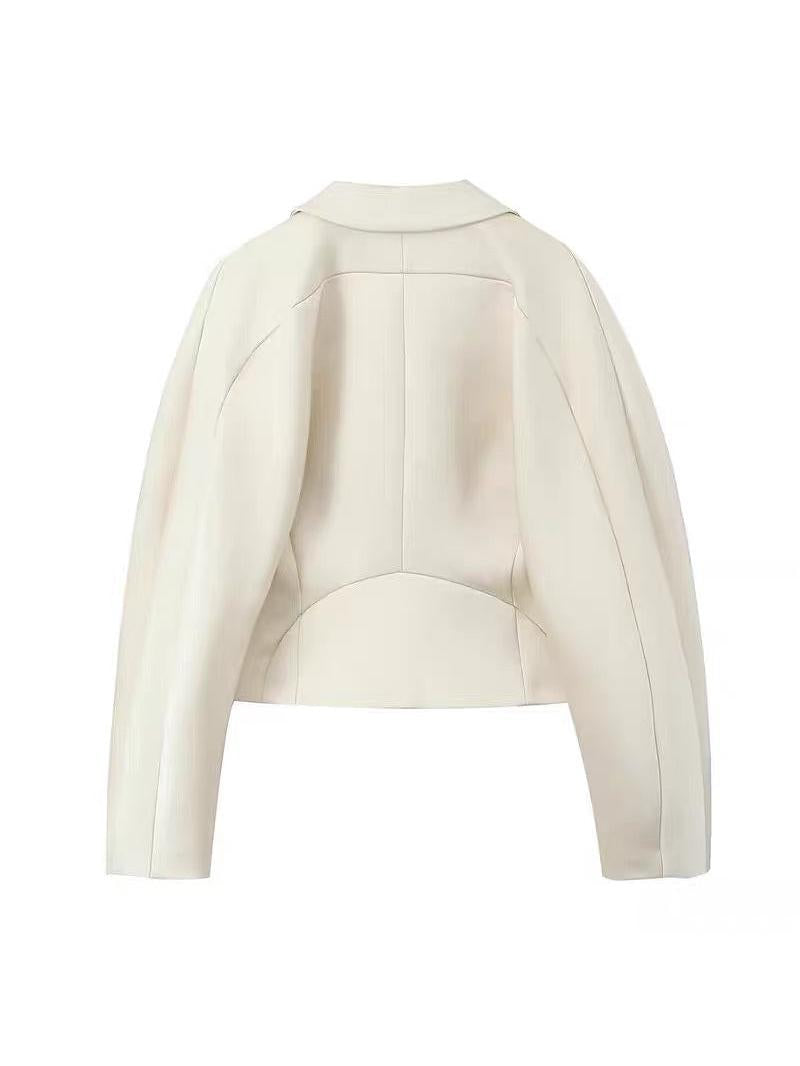 Crop Blazer & Wide Leg Pants Coord Set