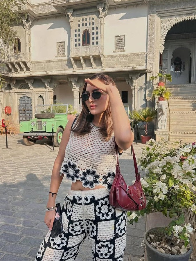 Erica Crochet Sleeveless Top and Pant Coord Set