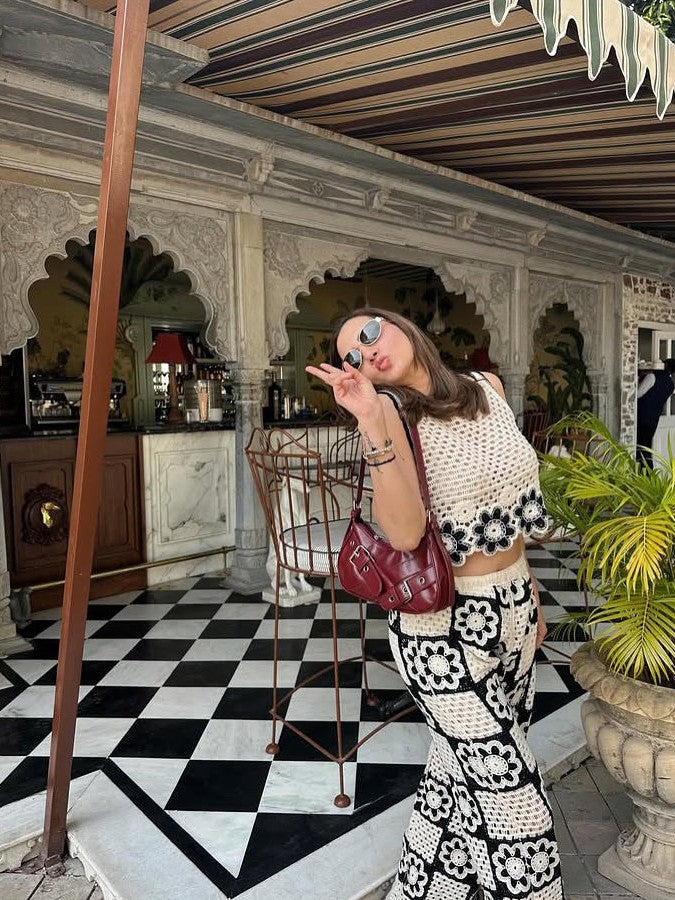 Erica Crochet Sleeveless Top and Pant Coord Set