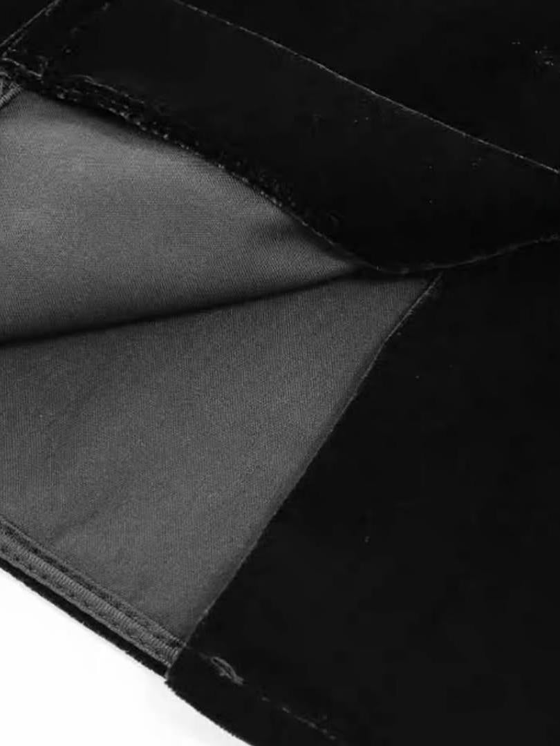 Velvet Shirt & Wide Leg Pants Coord Set