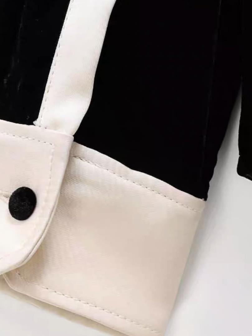 Velvet Shirt & Wide Leg Pants Coord Set