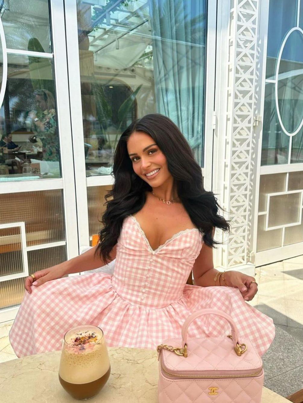 Sweetheart Neck Corset Gingham Print Short Dress
