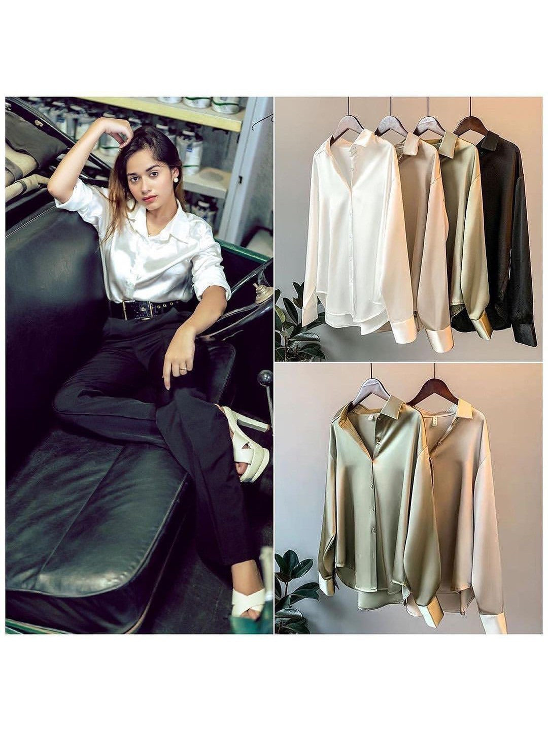 Plain Satin Shirt 5 Colors