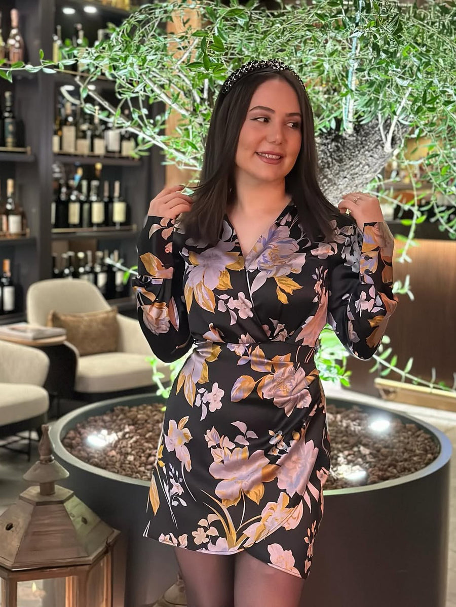 Floral Print A Line Dress