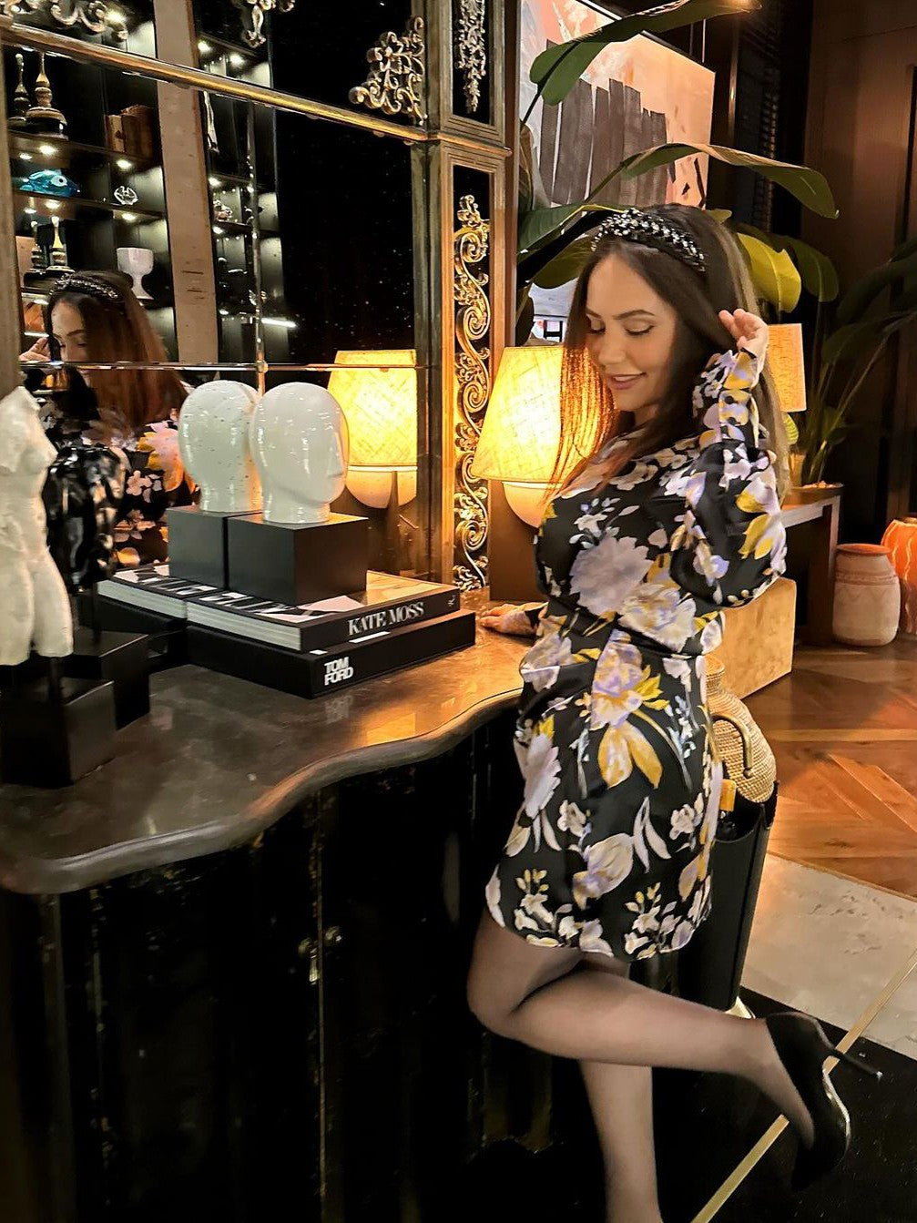 Floral Print A Line Dress