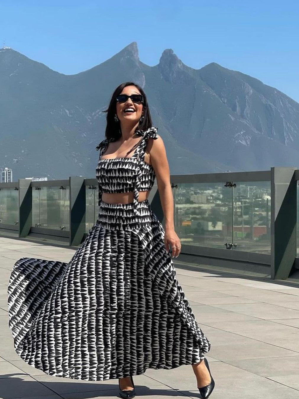 heart print cord set