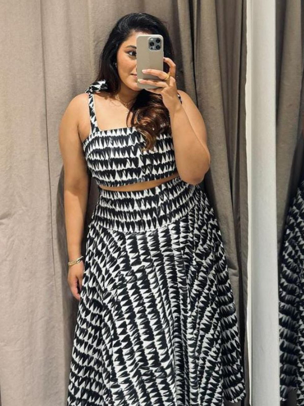 heart print cord set