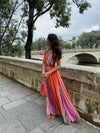 Tie Dye Halterneck Backless Maxi Dress