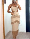 Spagetti Strap Cutout Tassel Dress