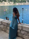 Halterneck Deep Neck Backless Maxi Dress