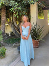 Sweetheart Neck Tube Pleated Maxi Dress