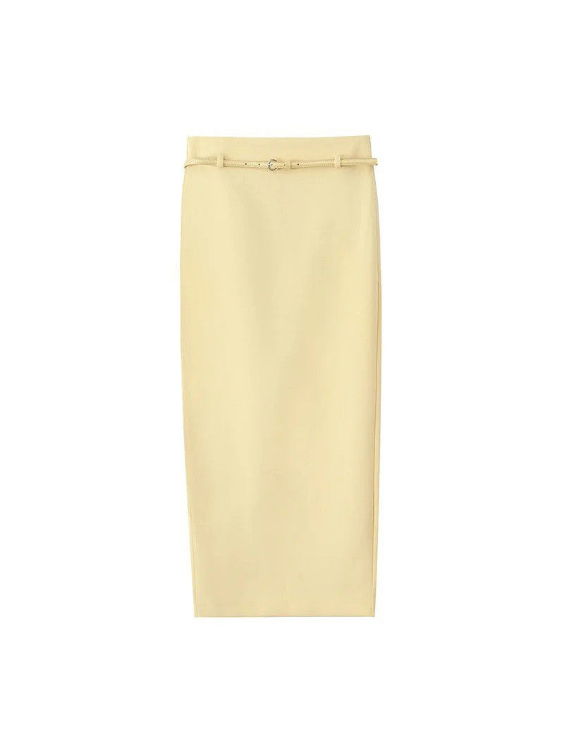 Sleevless Belted Vest Waist Coat & Pencil Skirt Coord Set