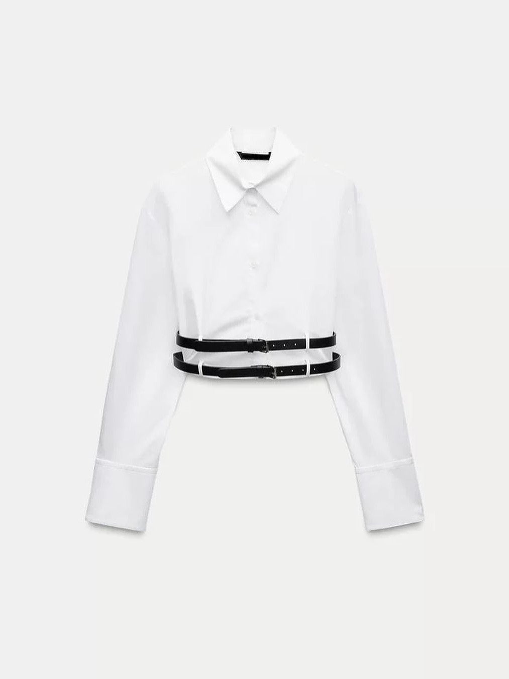 Double Belted Crop Shirt