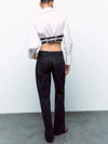 Double Belted Crop Shirt