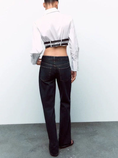 Double Belted Crop Shirt