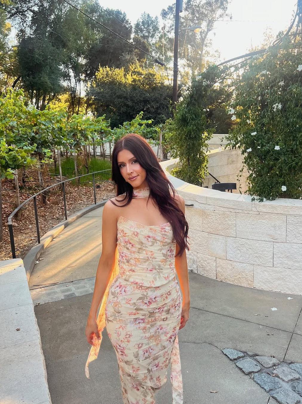 Tube Corset Top & Ruched Skirt Coord Set