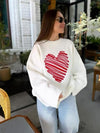 Heart Print Sweatshirt