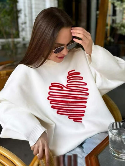 Heart Print Sweatshirt