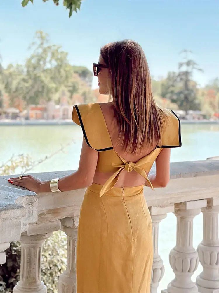 Shoulder Strap Maxi Printed Dress