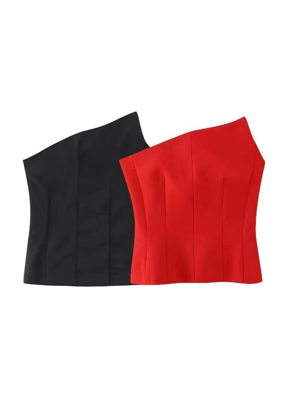 Asymmetric Bustier Top