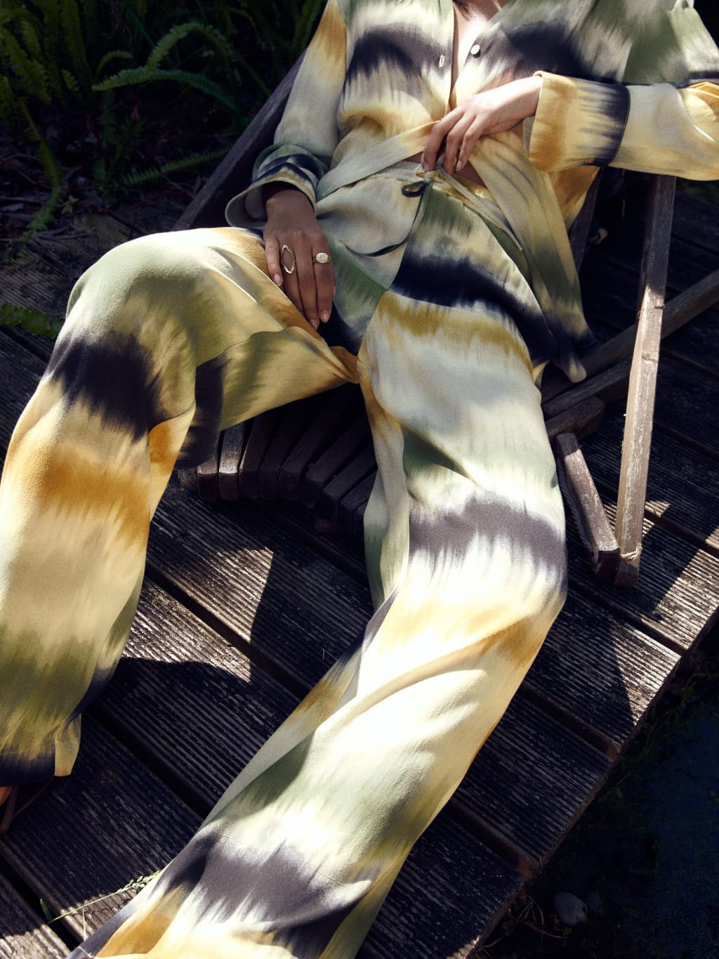 Tie Dye Print Shirt & Pants Coord Set