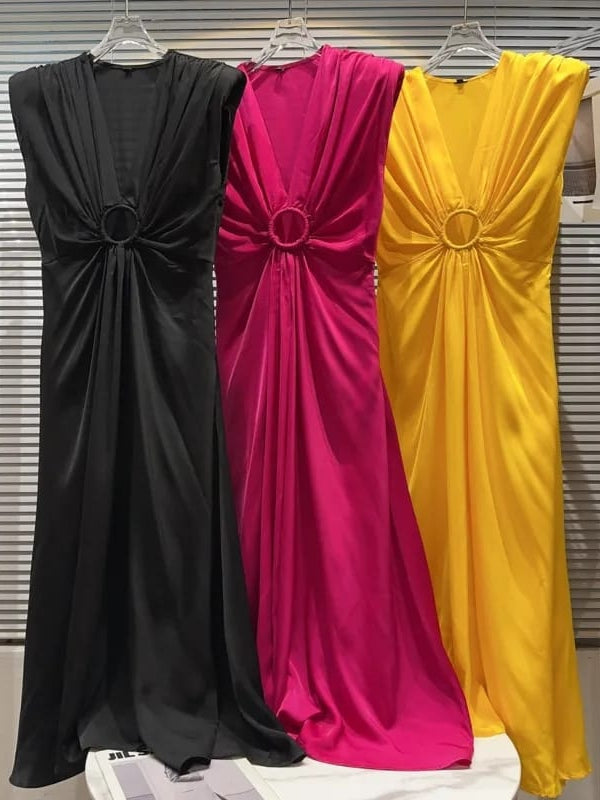 Hollow Out Cutout Sleeveless Maxi Dress