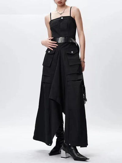 Black Amelia Dress with Belt