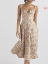 Floral Print Split Maxi Dress